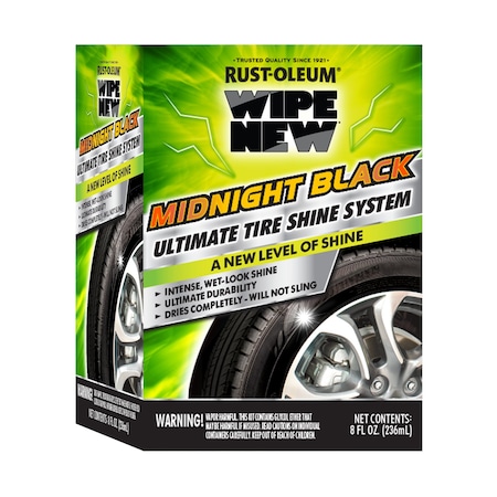 Rust-Oleum Midnight Black Ultimate Tire Shine System Kit, 8 Oz 381405